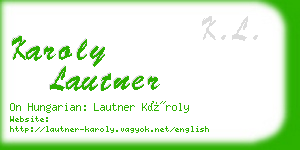 karoly lautner business card